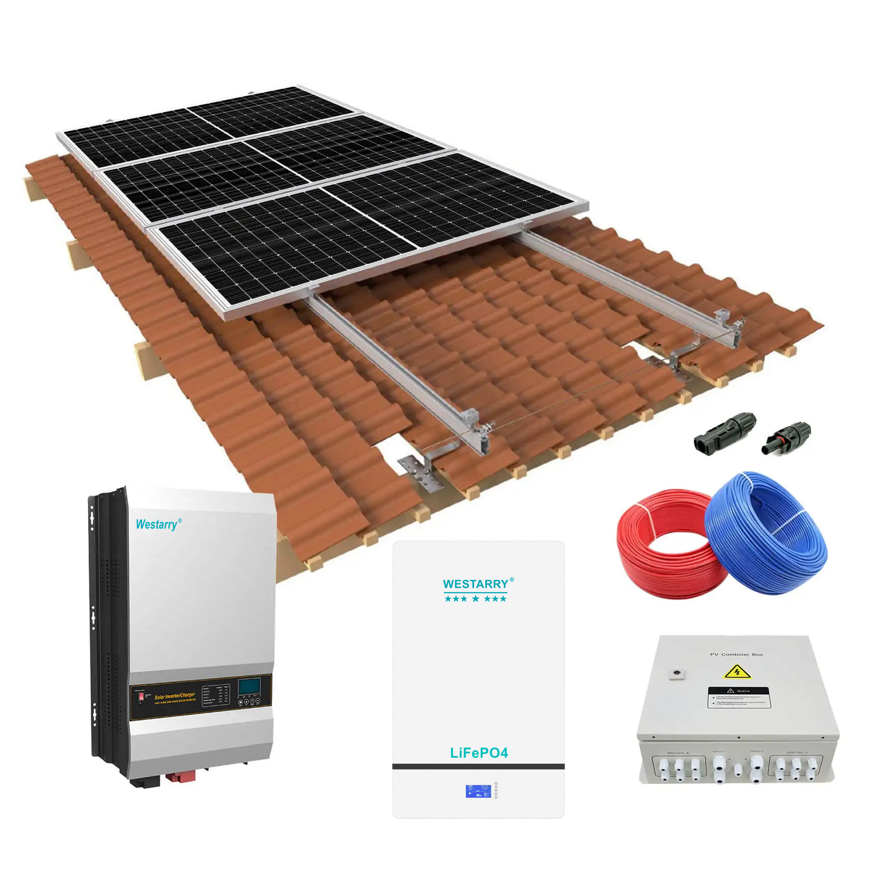 Westarry Solar Power System 8kw Solar Pv System Kit Off Grid System For Home Use